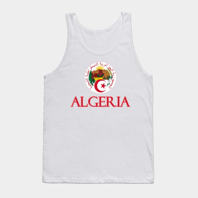 Algeria - Algerian Coat of Arms Design Tank Top by Naves